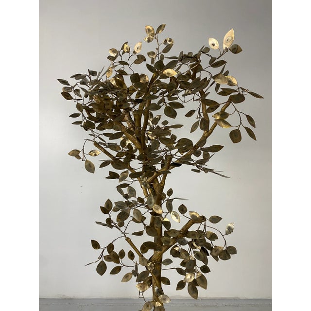 Mid-Century Modern 1970s C. Jere Style Brass Tree Sculpture For Sale - Image 3 of 8