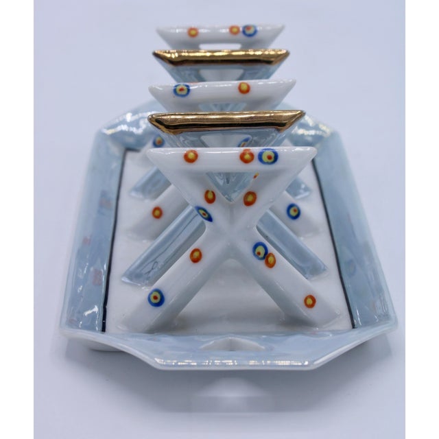 Art Deco Vintage Art Deco Ceramic Toast Rack / Letter Holder For Sale - Image 3 of 10