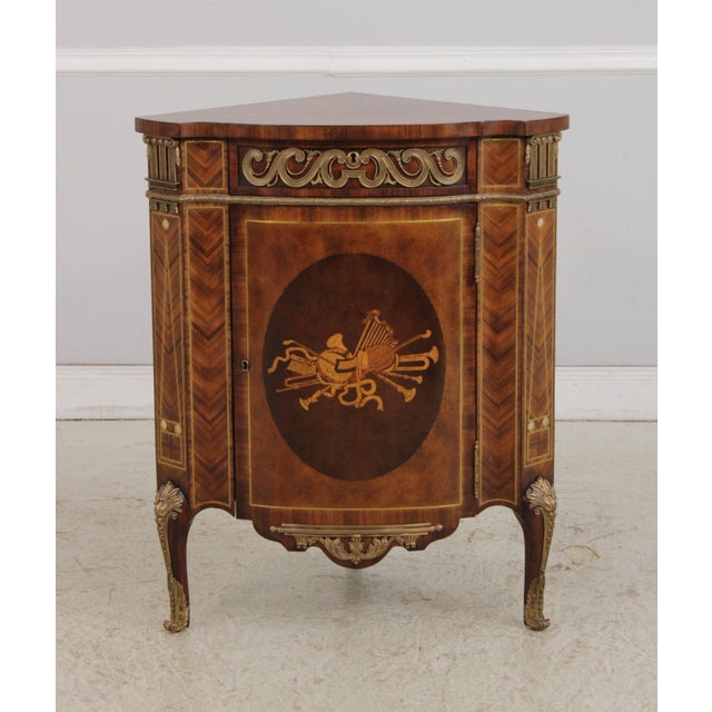 Age: Approx 10 Years Old Details: Musical Inlaid Door High Quality Construction Nice Inlay Work Throughout French Style...
