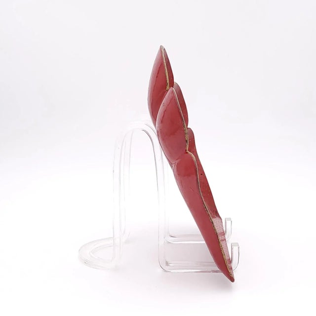 19th Century French Crumber With Gold Stars on Chinese Red Lacquer Background For Sale - Image 4 of 8