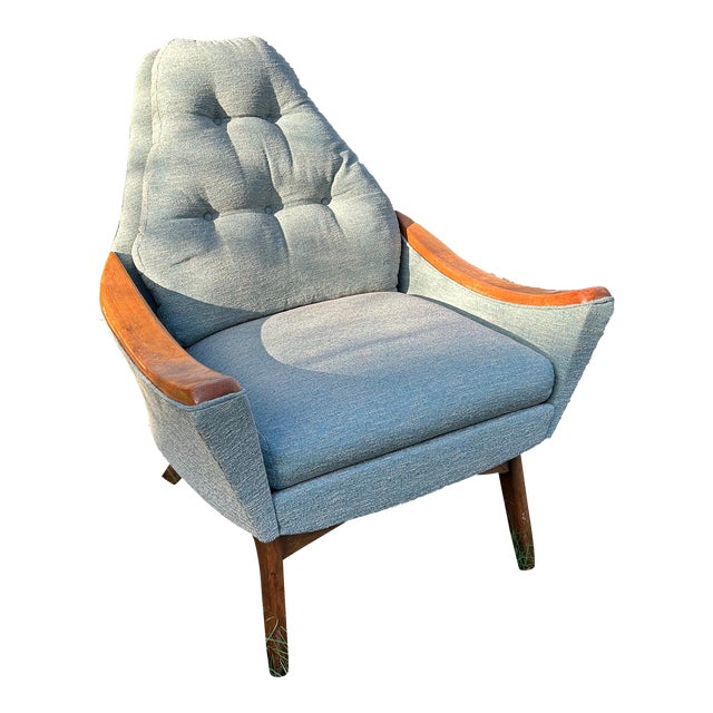 1960s Adrian Pearsall for Craft Associates Mid Century High Back Lounge Chair For Sale