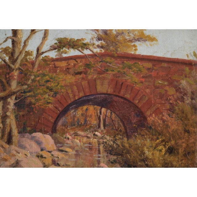 Paint Monticello Bridge - Napa - Putah Creek Landscape by Frank Willson Judd For Sale - Image 7 of 8
