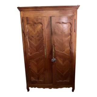 18th Century French Provincial Walnut Two Door Armoire For Sale