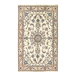 Pasargad DC Ivory Fine Hand Knotted Silk & Wool Nain