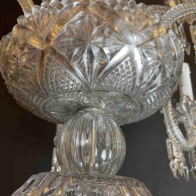19th Century Bohemian Twelve-Light Crystal Chandelier, Italy For Sale - Image 10 of 18