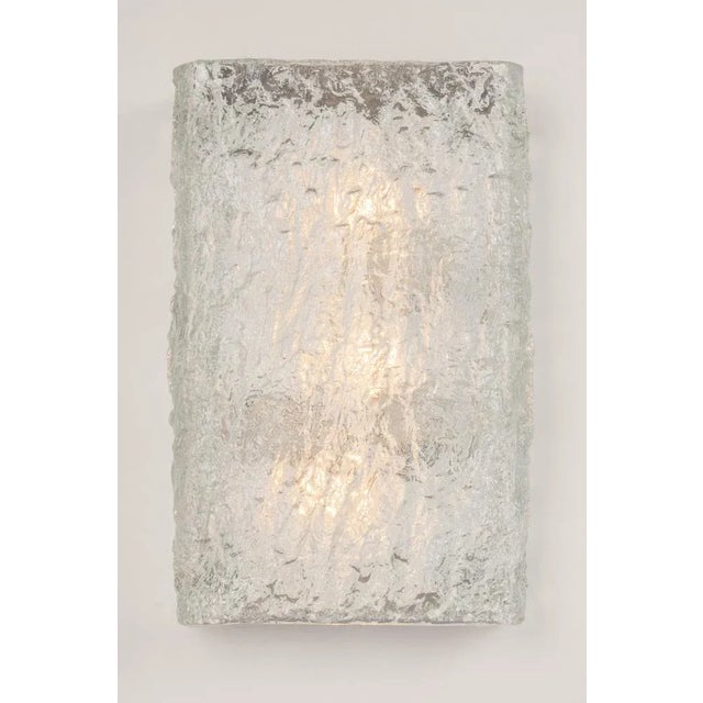 Gorgeous pair of murano glass sconces with brass holders by kaiser leuchten, germany, circa 1970s. High quality and in...