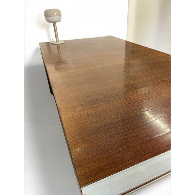 Large Double-Sided Ministers Desk in Varnished Rosewood by Claude Gaillard for Ligne Roset, 1970s, Set of 2 For Sale - Image 17 of 18