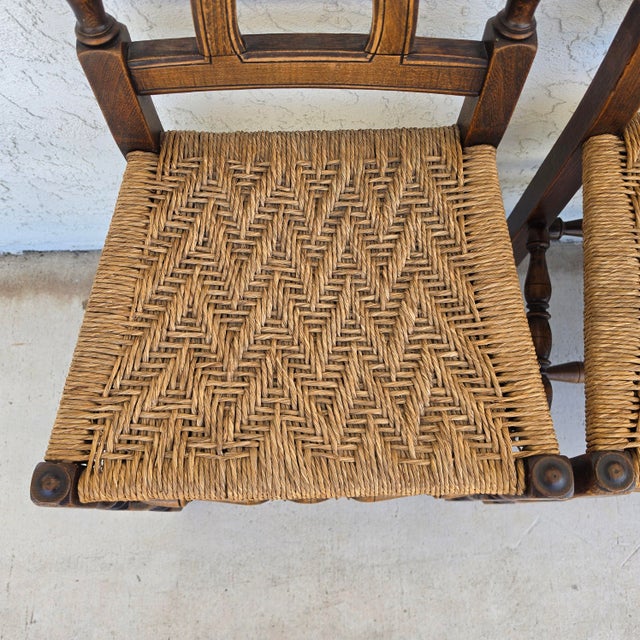 Antique 1800s Provençal Dining Chairs With Rope Seats Set of 4 For Sale - Image 12 of 18