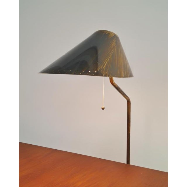 1950s Paavo Tynell Finnair Commissioned Table Mounted Brass Lamp For Sale In San Francisco - Image 6 of 12