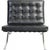 Vintage Barcelona Chair in Black Leather by Ludwig Mies Van Der Rohe, 2000s For Sale - Image 14 of 14