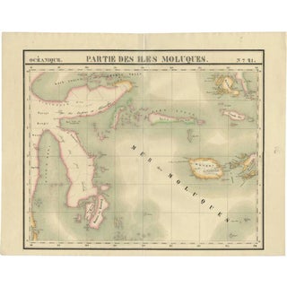 Map of the Moluccas and Part of Sulawesi Indonesia by Vandermaelen, 1825 For Sale