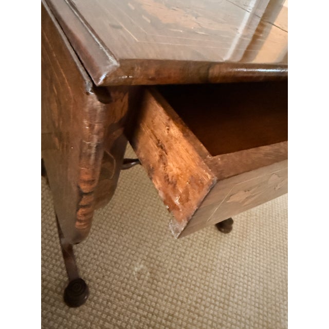 Inlaid Drop-Leaf Table For Sale - Image 4 of 13