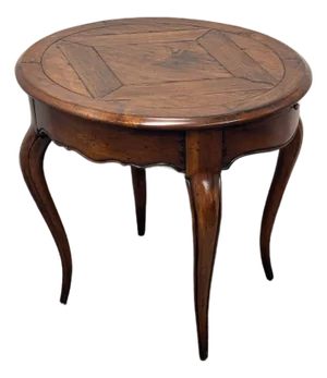 Acquisitions for Henredon Round Parquetry Pull-Out Side Table