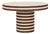 Lyra Natural Striped Cotton Jute Contract-Grade Coffee Table For Sale
