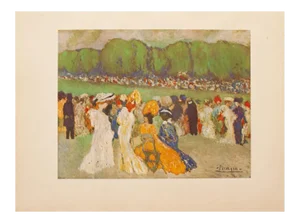 1940s After Pablo Picasso, "Longchamp" First Edition Period Swiss Lithograph