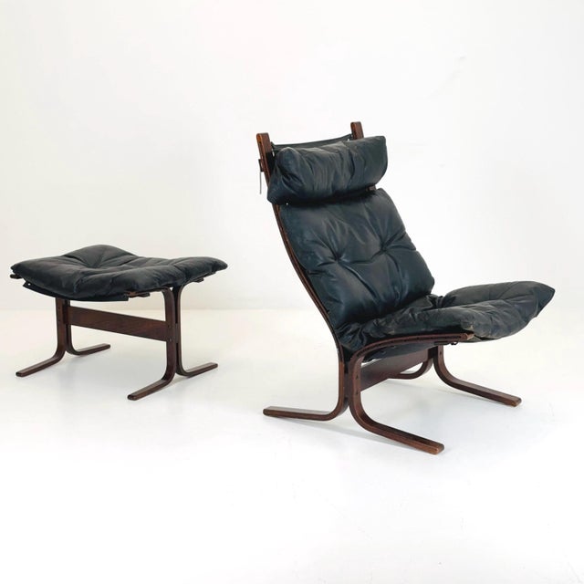 Set of Mid-Century Siesta Lounge Chair and Ottoman by Ingmar Relling for Westnofa, Norway, 1960s For Sale - Image 11 of 11