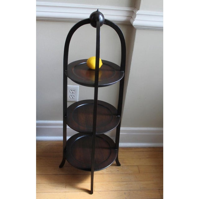 Antique Edwardian Mahogany 3 Tier Muffin Stand English For Sale In Atlanta - Image 6 of 10