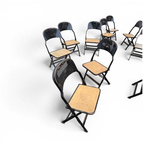 Folding Chairs from Clarin Corporation, USA, 1920s, Set of 12 For Sale - Image 14 of 18