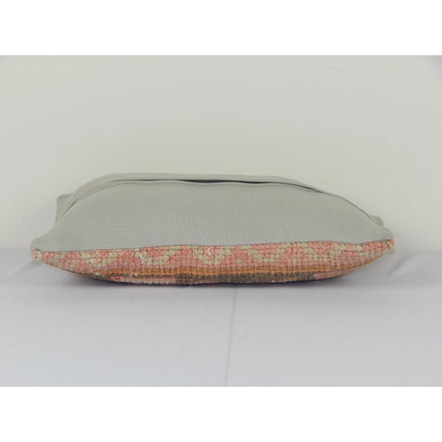 1960s Turkish Wool Rug Pillow Cover For Sale - Image 5 of 5