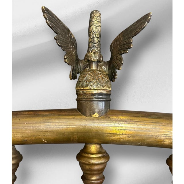 Early 20th Century Rustic Bedframe Chandelier With Swan Motif For Sale - Image 10 of 14