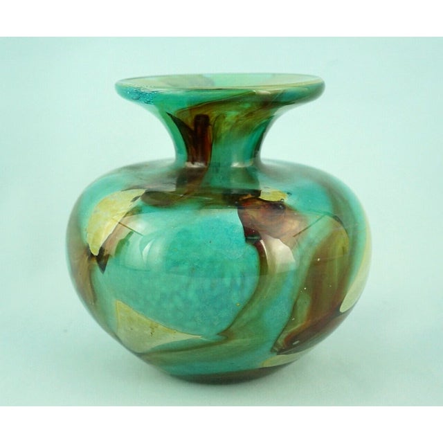 Item : Delightful "Ming" model sommerso blown glass vase designed by Eric Dobson, entirely hand-molded, featuring...