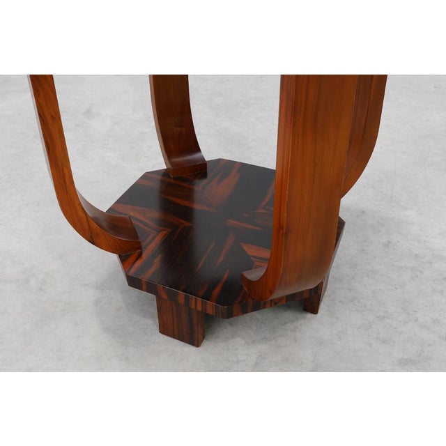 Art Deco Octagonal Side Table in Wood, France, 1920s For Sale - Image 10 of 12