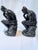 Hollywood Regency Mid 20th Century Armor Bronze Pair of ’The Thinker’ Bookends For Sale - Image 3 of 12