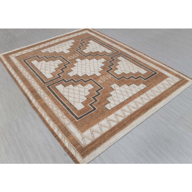 12x15Ft.Brown Cream Grey Jute Taureg Inspired Soumek Jute Hand Woven Rug For Sale - Image 12 of 12