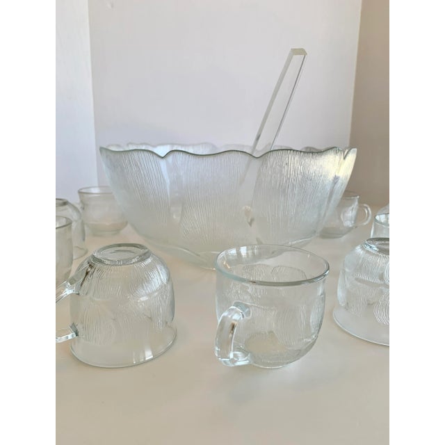 Vintage French Holiday Punch Bowl With 12 Punch Cups, and Ladle -14 Pieces For Sale In San Diego - Image 6 of 10