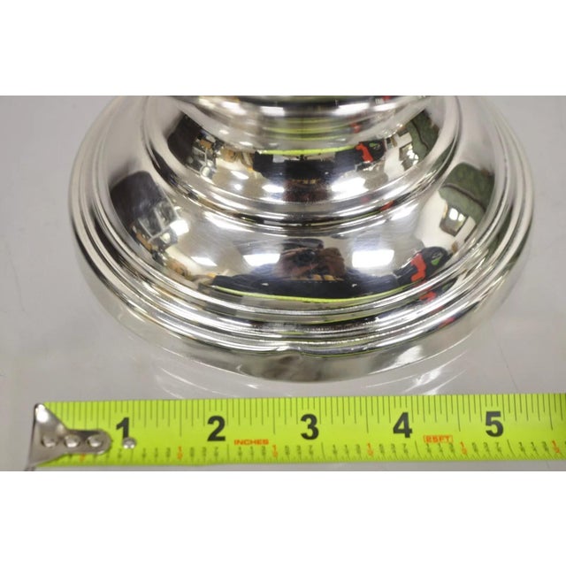 Silver Mid 20th Century Victorian Silver Plated Twin Branch Handle Trophy Cup Champagne Ice Bucket For Sale - Image 8 of 12