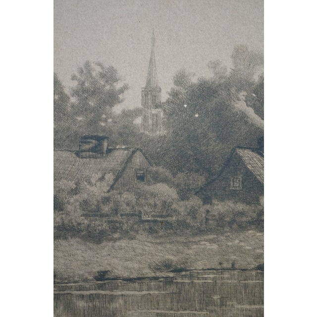 Antique Louis Harlow John Millspaugh Panoramic Country Landscape Etching 35" For Sale - Image 9 of 12
