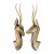Large Pair of Mid-Century Modern Anodized Aluminum Gazelle Wall Sculptures by Pendergrast Products, San Francisco For Sale