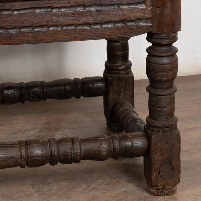 Chestnut 17th Century Console Table With Two Carved Drawers, Portugal For Sale - Image 8 of 18