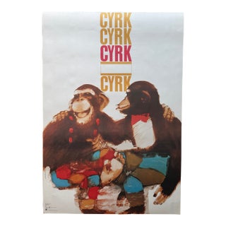 Maciej Urbaniec (1925-2004), Cyrk Pop Art Chimpanzees, 1979, Poster No 24, Copyright by Desa For Sale