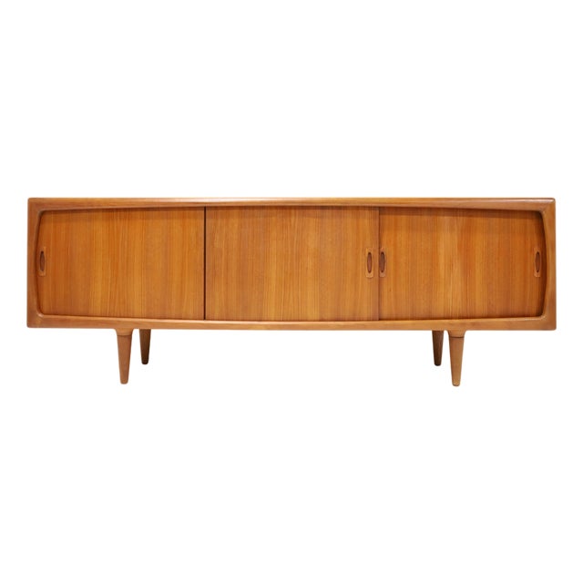 Vintage Sculptural Danish Teak h.p. Hansen Sideboard Credenza For Sale