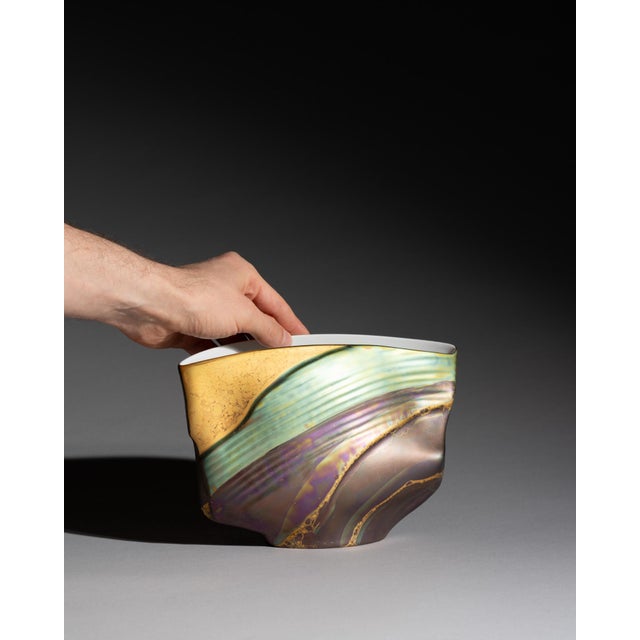 Ceramic Porcelain Vases by Johan Van Loon and Helmut Drexler for Rosenthal, 1993, Set of 2 For Sale - Image 7 of 15