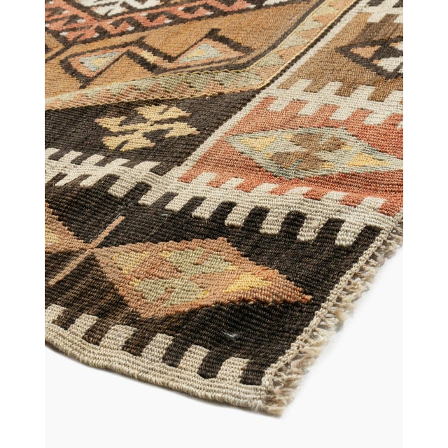 Vintage Turkish Kars Kilim Rug Runner 4'1 X 11'8 For Sale - Image 9 of 11