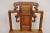 Vintage Carved Teak Wood Japanese Imperial Meiji Style Side Chair For Sale - Image 4 of 12