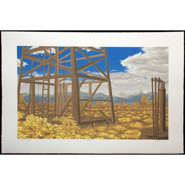 Realism 1980s "After the Harvest" Colorado Landscape Numbered Serigraph by Robert Rigel For Sale - Image 3 of 7