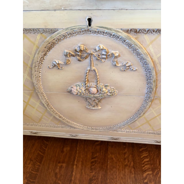 Vintage Royal Furniture Co. French Provincial Cane Armoire / Linen Press For Sale - Image 4 of 12