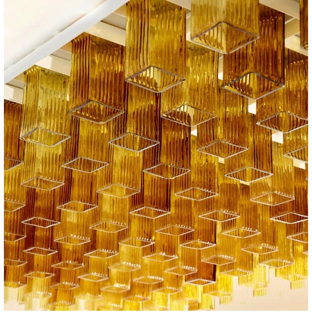 Yellow Ceiling Lamp by Barovier, 1965 For Sale - Image 6 of 6