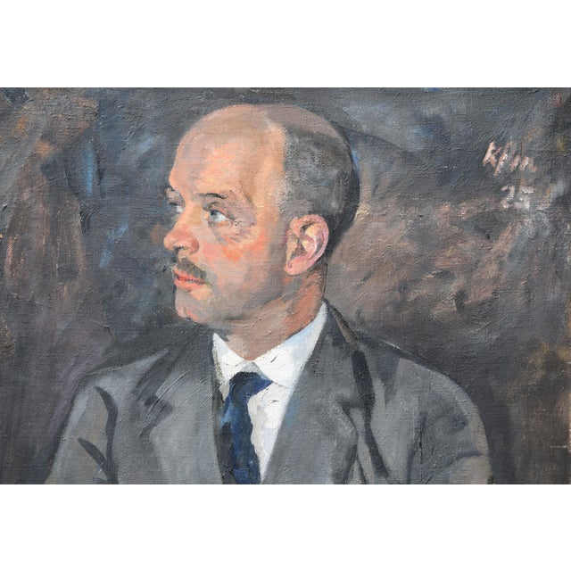 Ignaz Kaufmann, Portrait of a Gentleman, 1925, Oil Painting on Canvas, Framed For Sale - Image 4 of 9