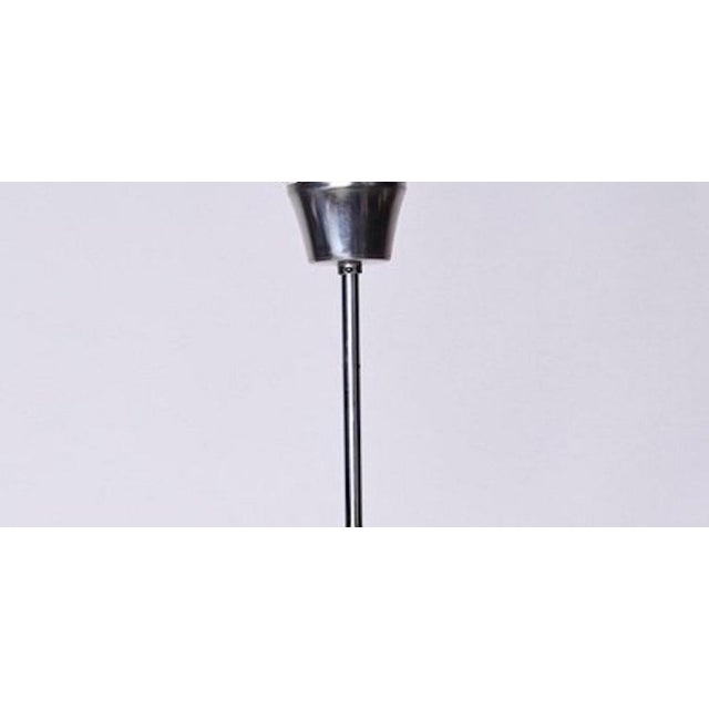 Mid-Century Modern Vintage Opaline Glass and Chrome Pendant Lamp from Targetti Sankey, Italy, 1970s For Sale - Image 3 of 9