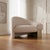Lucques Left Arm Modern Taupe Bouclé Curved Accent Chair For Sale In Los Angeles - Image 6 of 7