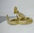 Metal Vintage Gilded Coiled Cast Metal Rattlesnake Statue For Sale - Image 7 of 13
