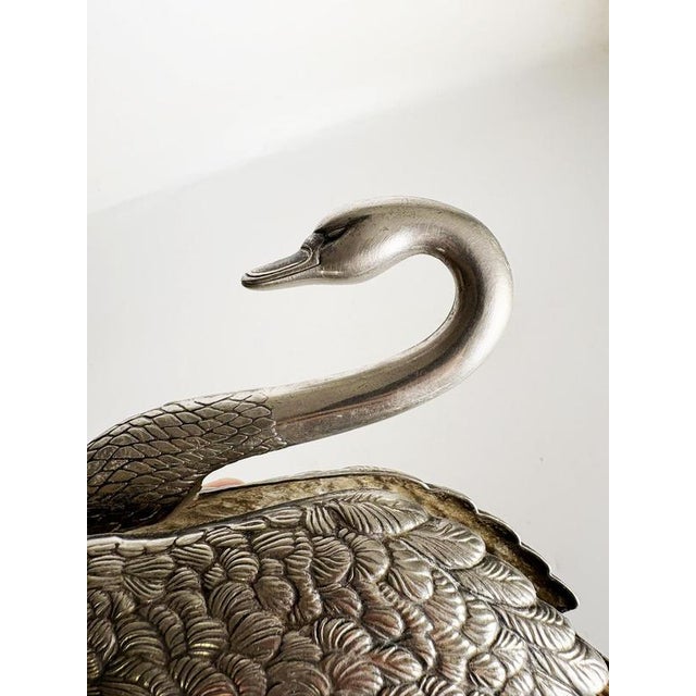 Silver Metal Swan Letter Holder, France, 1970s For Sale - Image 8 of 10
