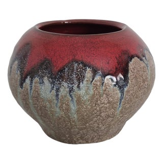 Vintage Handmade Studio Ceramic Vase, Germany, 1960s For Sale
