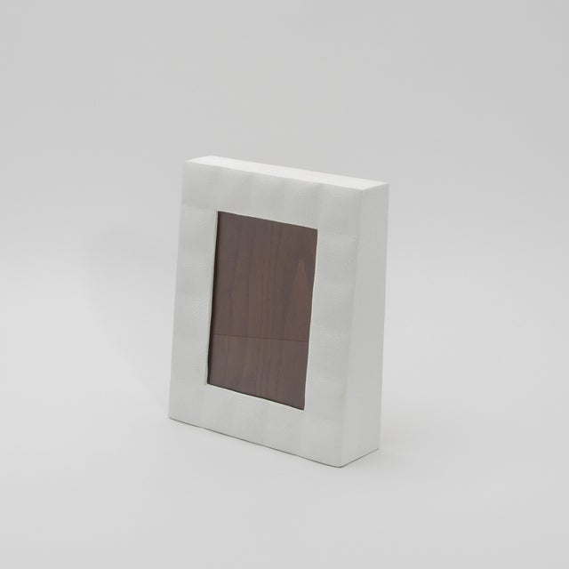 2020s Picture Frame 5x7” in Quilted White Shagreen by R&y Augousti For Sale - Image 5 of 8