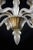 Hand-blown clear glass with gold dust and white glass contours. The chandelier has been completely renovated: new...