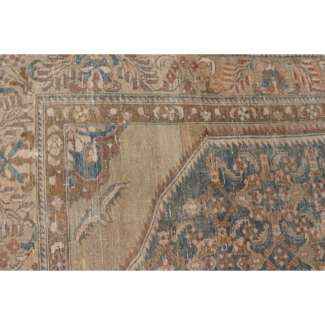 Antique Persian Lilihan Rug With Soft Blue Field and Allover Floral Design For Sale - Image 10 of 17